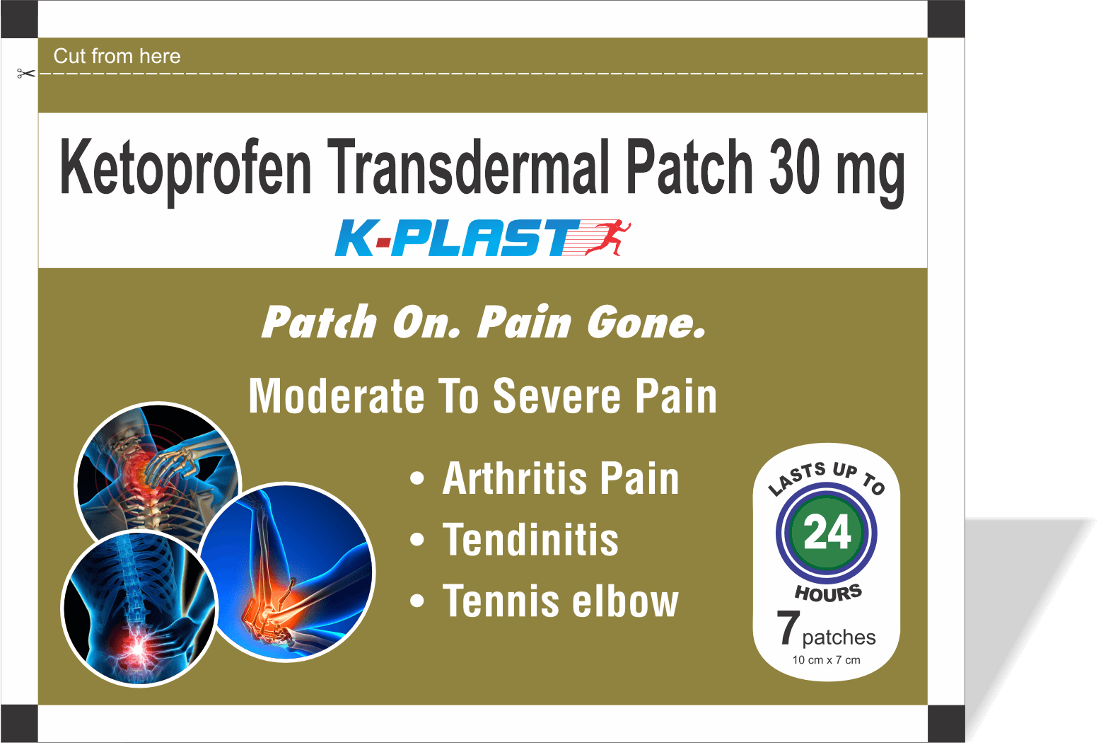 K-Plast Ketoprofen Transdermal Pain Relief Patch