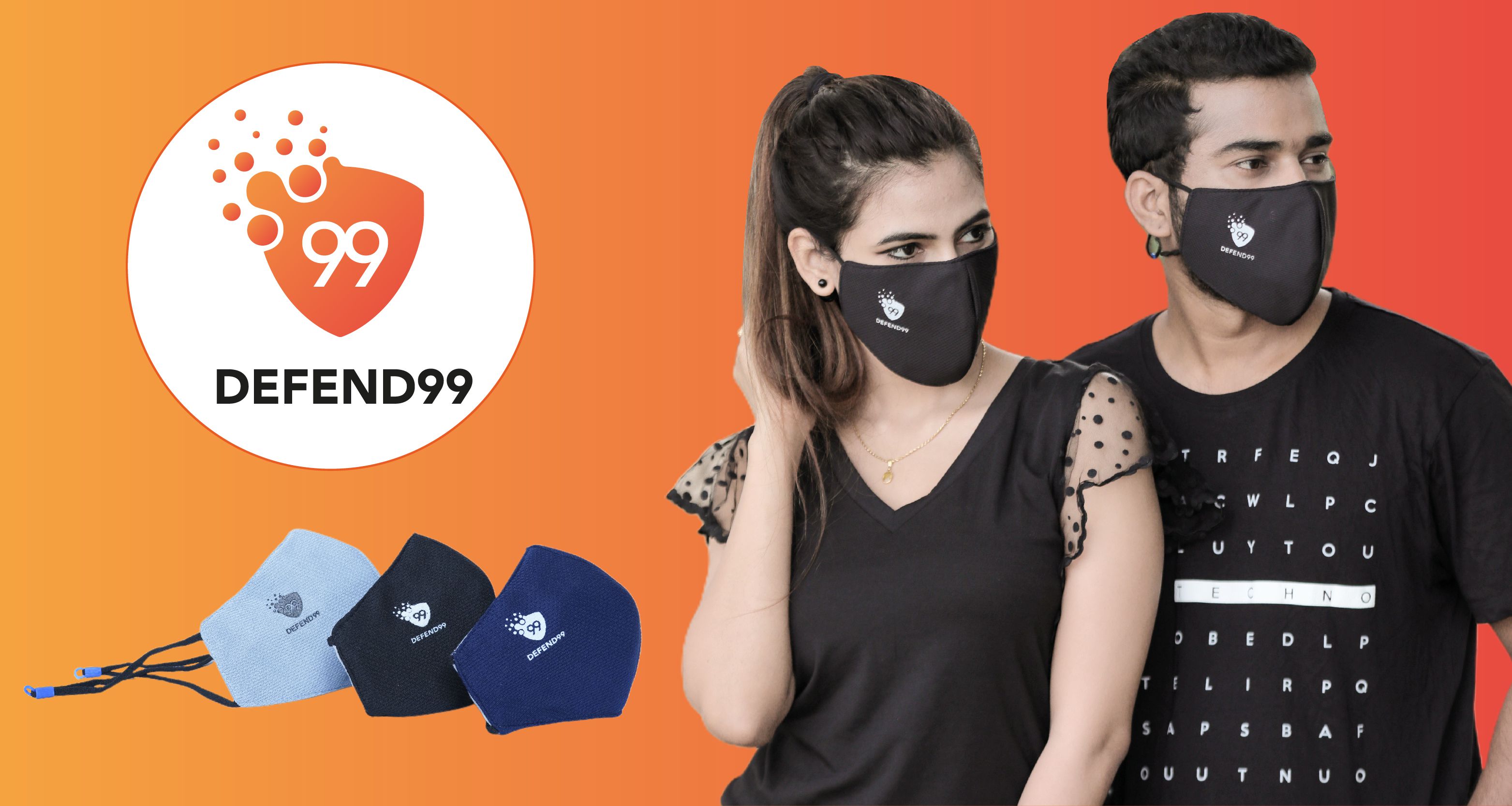 Defend99 - Reusable Mask, Washable Face Mask for Virus Protection
